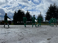 Bild: Die SGG beim Warmmachen auf der Frankenthaler Scheibe